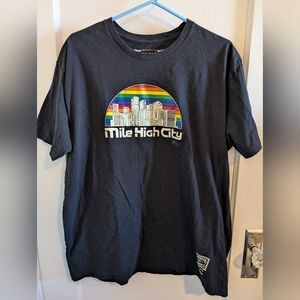 Mitchell & Ness Men's Black Mile High City Nuggets T-shirt